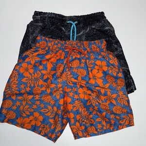 2 pairs Boys swim trunks size 4/5